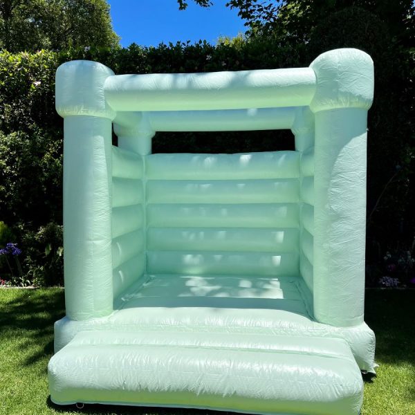 Small mint green jumping castle